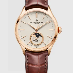 Reloj de lujo de la marca BAUME & MERCIER modelo CLIFTON 10736, automático (cuerda automática), fabricado en Suiza.