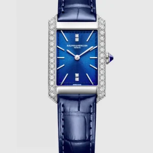Reloj de lujo de la marca BAUME & MERCIER modelo HAMPTON 10709, cuarzo, fabricado en Suiza.