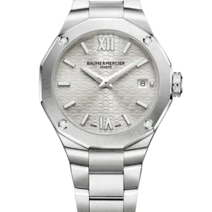 Reloj de lujo de la marca BAUME & MERCIER modelo RIVIERA 10614, cuarzo, fabricado en Suiza.