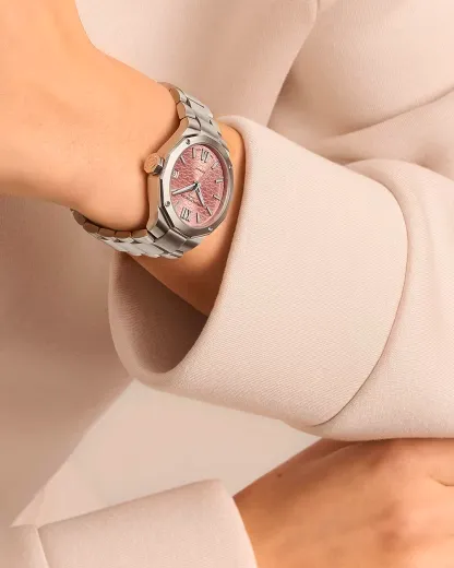 Detalle 2 del Reloj de lujo Baume & Mercier Riviera 10675 Detalle del Reloj de lujo de la marca BAUME & MERCIER modelo RIVIERA 10675, automático (cuerda automática), fabricado en Suiza.