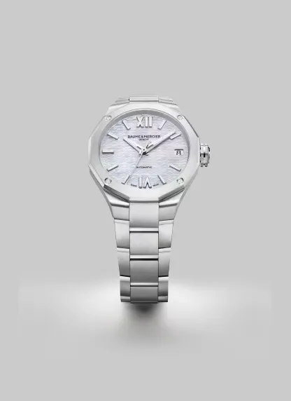 Detalle 5 del Reloj de lujo Baume & Mercier Riviera 10676 Detalle del Reloj de lujo de la marca BAUME & MERCIER modelo RIVIERA 10676, automático (cuerda automática), fabricado en Suiza.