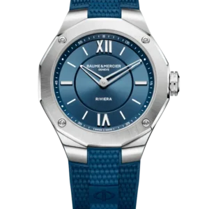Reloj de lujo de la marca BAUME & MERCIER modelo RIVIERA 10689, cuarzo, fabricado en Suiza.
