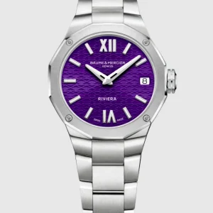 Reloj de lujo de la marca BAUME & MERCIER modelo RIVIERA 10728, cuarzo, fabricado en Suiza.