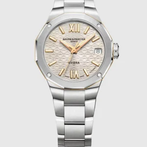 Reloj de lujo de la marca BAUME & MERCIER modelo RIVIERA 10730, automático (cuerda automática), fabricado en Suiza.