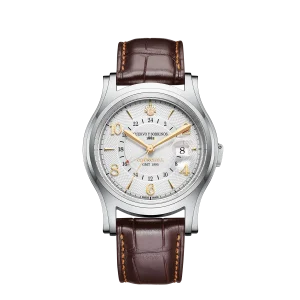 Reloj de lujo de la marca CUERVO Y SOBRINOS modelo CHURCHILL 2811.1GMTA, automático, fabricado en Suiza.