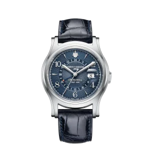 Reloj de lujo de la marca CUERVO Y SOBRINOS modelo CHURCHILL 2811.1GMTB, automático, fabricado en Suiza.