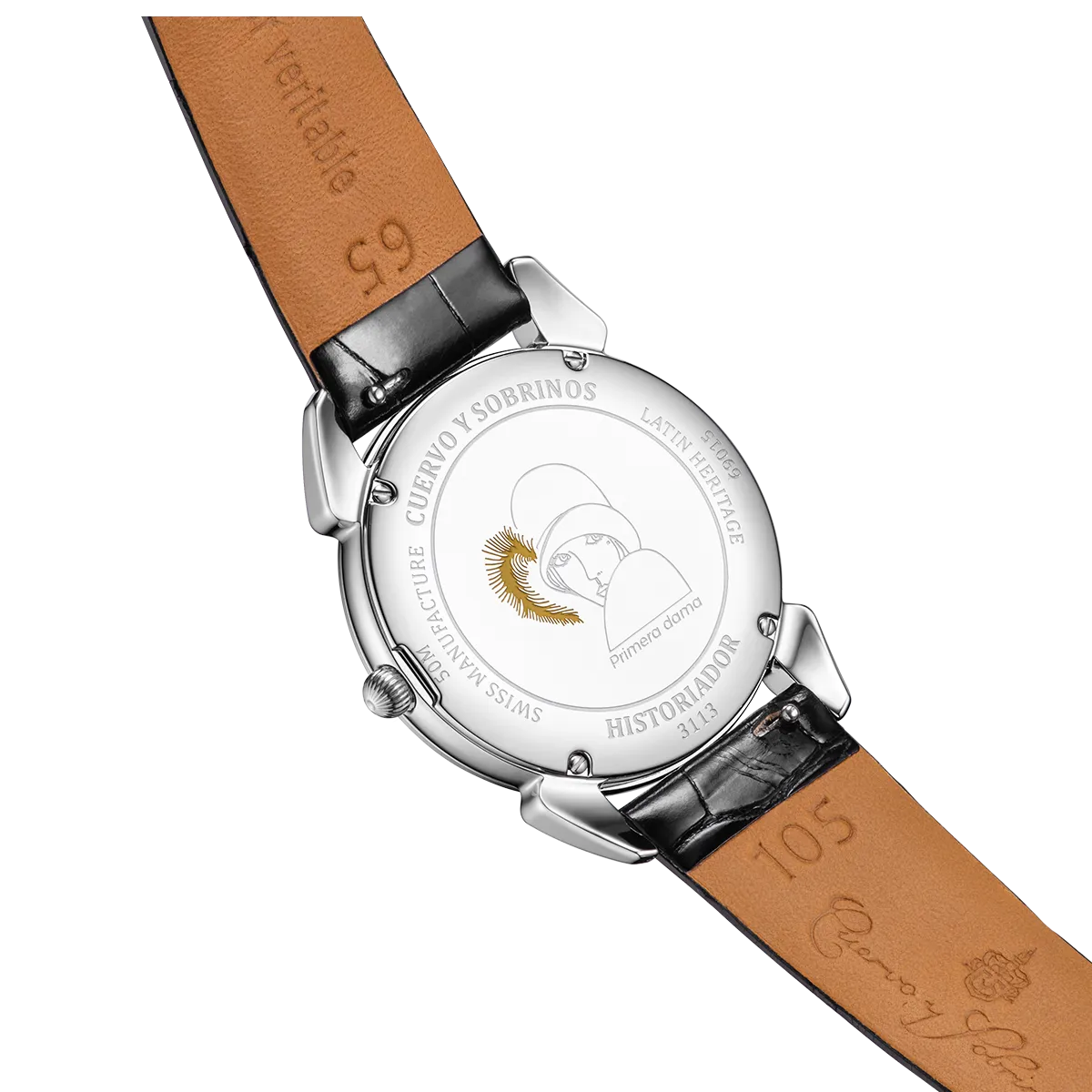 Reloj de lujo Cuervo Y Sobrinos Historiador Primera Dama Negro 3113.1N Detalle del Reloj de lujo de la marca CUERVO Y SOBRINOS modelo HISTORIADOR PRIMERA DAMA 3113.1N, cuarzo, fabricado en Suiza.