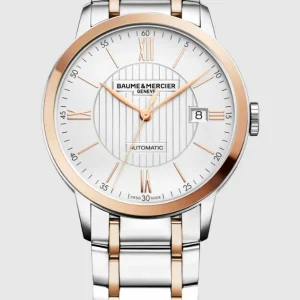 Reloj de lujo de la marca BAUME & MERCIER modelo CLASSIMA BMM0A10217, automático, fabricado en Suiza.