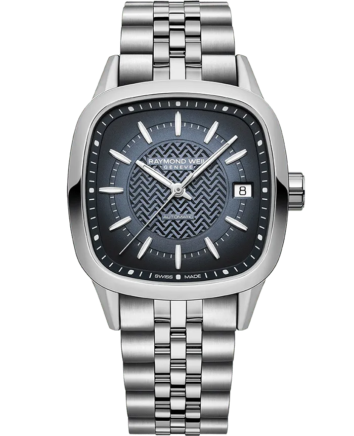 Reloj de lujo Raymond Weill Freelancer Azul Acero 2490-ST-50051 Detalle del Reloj de lujo de la marca RAYMOND WEILL modelo FREELANCER 2490-ST-50051, automático, fabricado en Suiza.