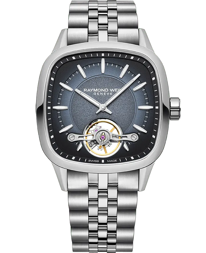 Reloj de lujo Raymond Weill Freelancer Calibre RW1212 Azul Acero 2790-ST-50051 Detalle del Reloj de lujo de la marca RAYMOND WEILL modelo FREELANCER 2790-ST-50051, automático, fabricado en Suiza.