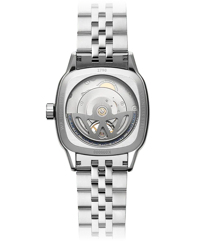 Reloj de lujo Raymond Weill Freelancer Calibre RW1212 Azul Acero 2790-ST-50051 Detalle del Reloj de lujo de la marca RAYMOND WEILL modelo FREELANCER 2790-ST-50051, automático, fabricado en Suiza.