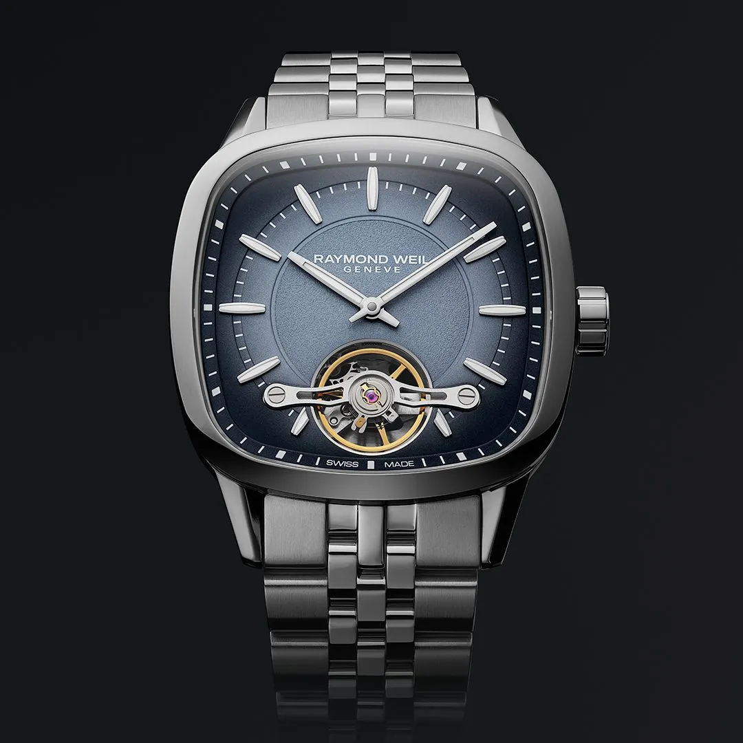 Reloj de lujo Raymond Weill Freelancer Calibre RW1212 Azul Acero 2790-ST-50051 Detalle del Reloj de lujo de la marca RAYMOND WEILL modelo FREELANCER 2790-ST-50051, automático, fabricado en Suiza.