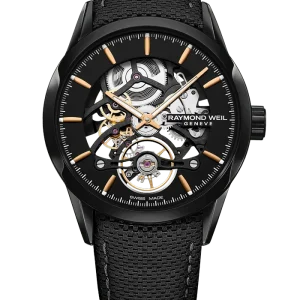 Reloj de lujo de la marca RAYMOND WEILL modelo FREELANCER 2785-BC5-20001, automático, fabricado en Suiza.