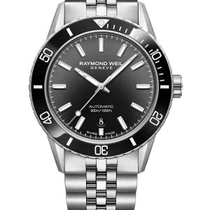Reloj de lujo de la marca RAYMOND WEILL modelo FREELANCER 2775-ST1-20051, automático, fabricado en Suiza.