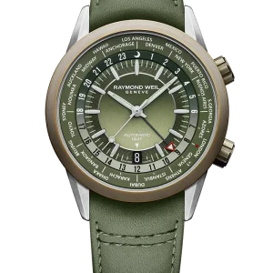 Reloj de lujo de la marca RAYMOND WEILL modelo FREELANCER 2765-SBC-52001, automático, gmt, fabricado en Suiza.