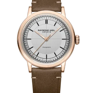 Reloj de lujo de la marca RAYMOND WEILL modelo MILLESIME 2925-PC5-65001, automático, fabricado en Suiza.
