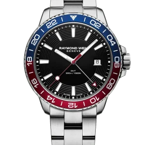 Reloj de lujo de la marca RAYMOND WEILL modelo TANGO 8280-ST3-20001, cuarzo, gmt, fabricado en Suiza.