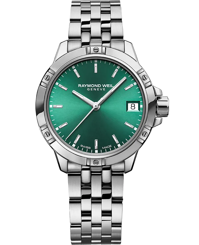 Reloj de lujo Raymond Weill Tango Classic Verde Acero 5960-ST-52051 Reloj de lujo de la marca RAYMOND WEILL modelo TANGO 5960-ST-52051, cuarzo, fabricado en Suiza.