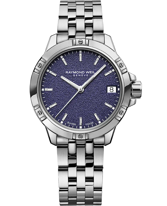 Reloj de lujo Raymond Weill Tango Classic Violeta Berenjena Acero 5960-ST-50161 Detalle del Reloj de lujo de la marca RAYMOND WEILL modelo TANGO 5960-ST-50161, cuarzo, fabricado en Suiza.