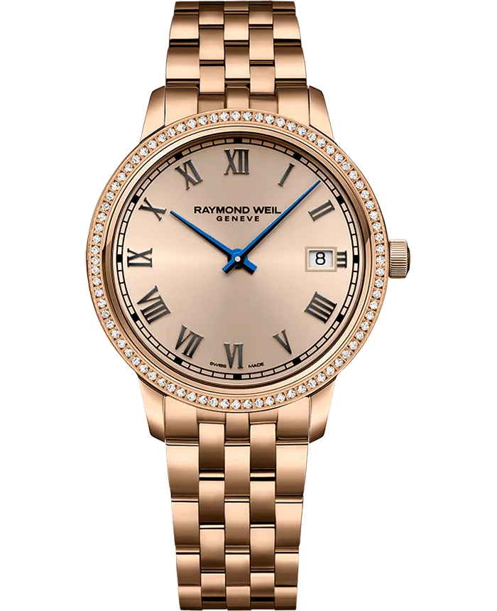 Reloj de lujo Raymond Weill Toccata Rosado Diamantes Acero 5385-P5S-00859 Reloj de lujo de la marca RAYMOND WEILL modelo TOCCATA 5385-P5S-00859, cuarzo, fabricado en Suiza.