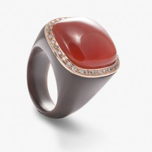 Anillo de oro y diamantes Bakelita Agata 1402-A-FN-9800