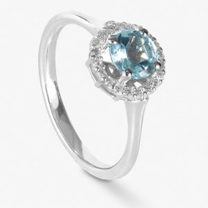 Anillo oro y topacio azul Orla