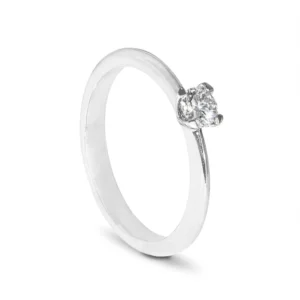 Anillo de Compromiso Cuatro Garras de Oro Blanco y Diamantes Ref. 1504A6869