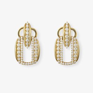 Pendientes oro amarillo y brillantes
