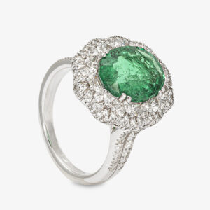 Anillo Esmeralda Orla Brillantes