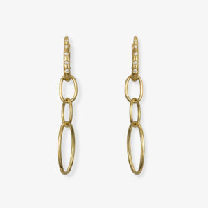 Pendientes oro amarillo 18 kt y brillantes