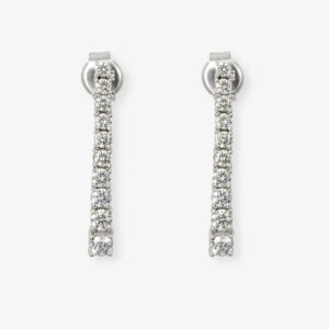 Pendientes  Largos Riviere Oro Blanco