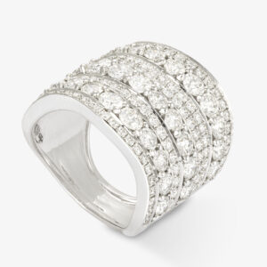 Anillo Brillantes y Oro Blanco