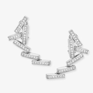 Pendientes Trepadores Oro Blanco y Brillantes