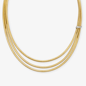 Gargantilla Oro Amarillo-Blanco Tira Brillantes