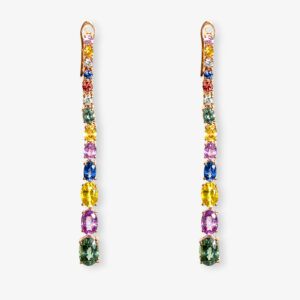 Pendientes Largos Zafiros colores