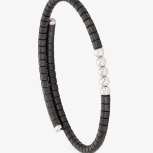 Pulsera de Caballero Cerámica, Oro Blanco y Brillantes.