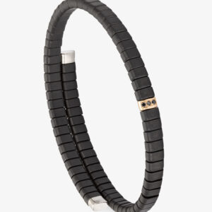 Pulsera Cerámica y Brillantes Negros