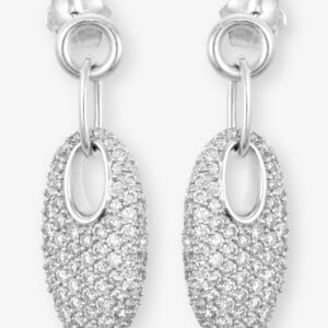 Pendientes Oro Blanco-Brillantes